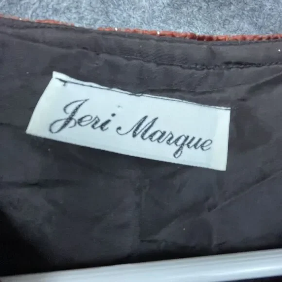 Vintage Jeri Marque Jacket Medium Evening Metallic Sequin Glitter Blazer Party - Picture 4 of 6